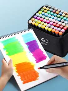 مجموعة وسامة 168 قطعة، قلم تلوين مائي للطلاب، أقلام زيتية مزدوجة الطرف لطلاب الفن، فرش لوحة الرسم للطلاب، 12/24/30/36/48/60/80/120/168 الألوان - متعدد الألوان - مشاهدة 2