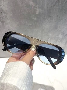 1 Cặp Kính phi công thời trang khung tròn dày cỡ lớn cổ điển cho nữ, Kính trang trí thời trang để mua sắm, trang phục và cuộc sống hàng ngày Phụ kiện đi biển cho phụ nữ Kính râm thời trang cơ bản hợp thời trang Thu Đông cho phụ nữ Trang phục Quần áo công sở Quà tặng giản dị - Nhiều màu - Xem 17