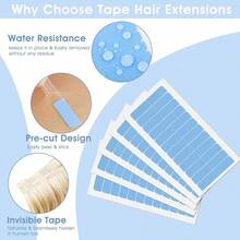 假发胶带，适用于蕾丝假发的隐形防水双面胶带，假发前蕾丝假发胶带，假发胶带条，假发蕾丝胶带，用于固定假发，蓝色 - 無色 - 查看 5