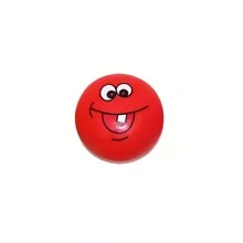 Squeaky Smiling Face Dog Toy - Soft Rubber Ball, Suitable For Small To Medium Puppies, No Battery Required - Multicolor - View 15