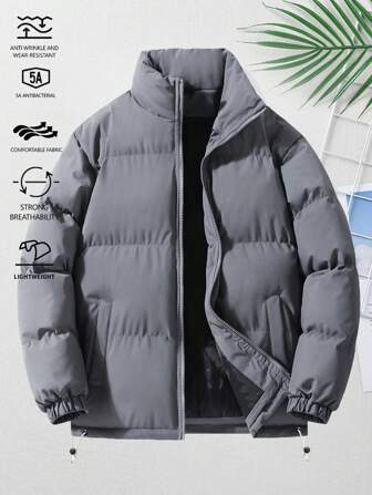 男友风男士户外保暖休闲宽松运动立领夹棉夹克