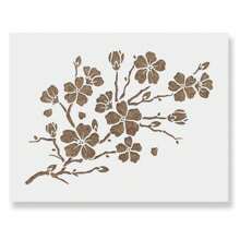 Szablon Kwiat Wiśni Do Malowania Na Drewnie, Płótnie - Wielokrotnego Użytku Szablony Rysunkowe Do Rzemiosła, Ściany, Sztuki, Mebli - Szablony Kwiatowe Wystrój Domu Powrót Do Szkoły, Powrót Do Szkoły, Artykuły Szkolne