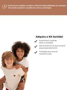 Kit 7 Camiseta Infantil Menino Básica Lisa Tamanho 2 ao 12