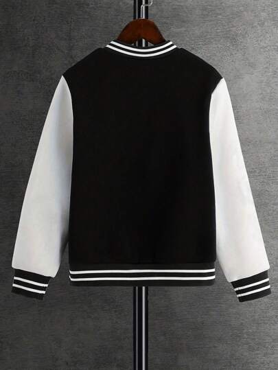 1pc Boys & Teens Casual Solid Color Pullover Hoodie Jacket, Sporty College Style, Spring/Autumn