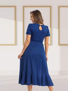 Evangelical Dress Skirt With Ruffle Women's Fashion - 藍色 - 查看 2