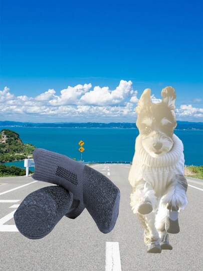 4 peças/conjunto impermeável respirável antiderrapante pet pata protetor sapatos para atividades ao ar livre