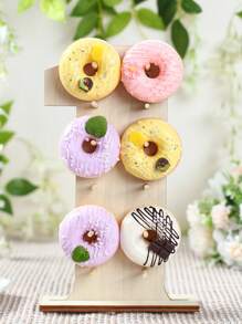 1pc Wooden Number 0-10 Donut Stand Column, Household Donut Rack, Party Donut Placement Stand, Birthday Party DIY Dessert Decor Prop, Paired With Age Numbers, Cake Stand Cake Decorations Cupcake Stand Cake Decor Cake Holder , Babe Shower Decor Home Decor Room Decor Wooden Food Tray, Wedding Decor Wedding Party Supplies Wedding Decorations Wedding Cake Stand, Christmas Decor, 2026 New Year Decor