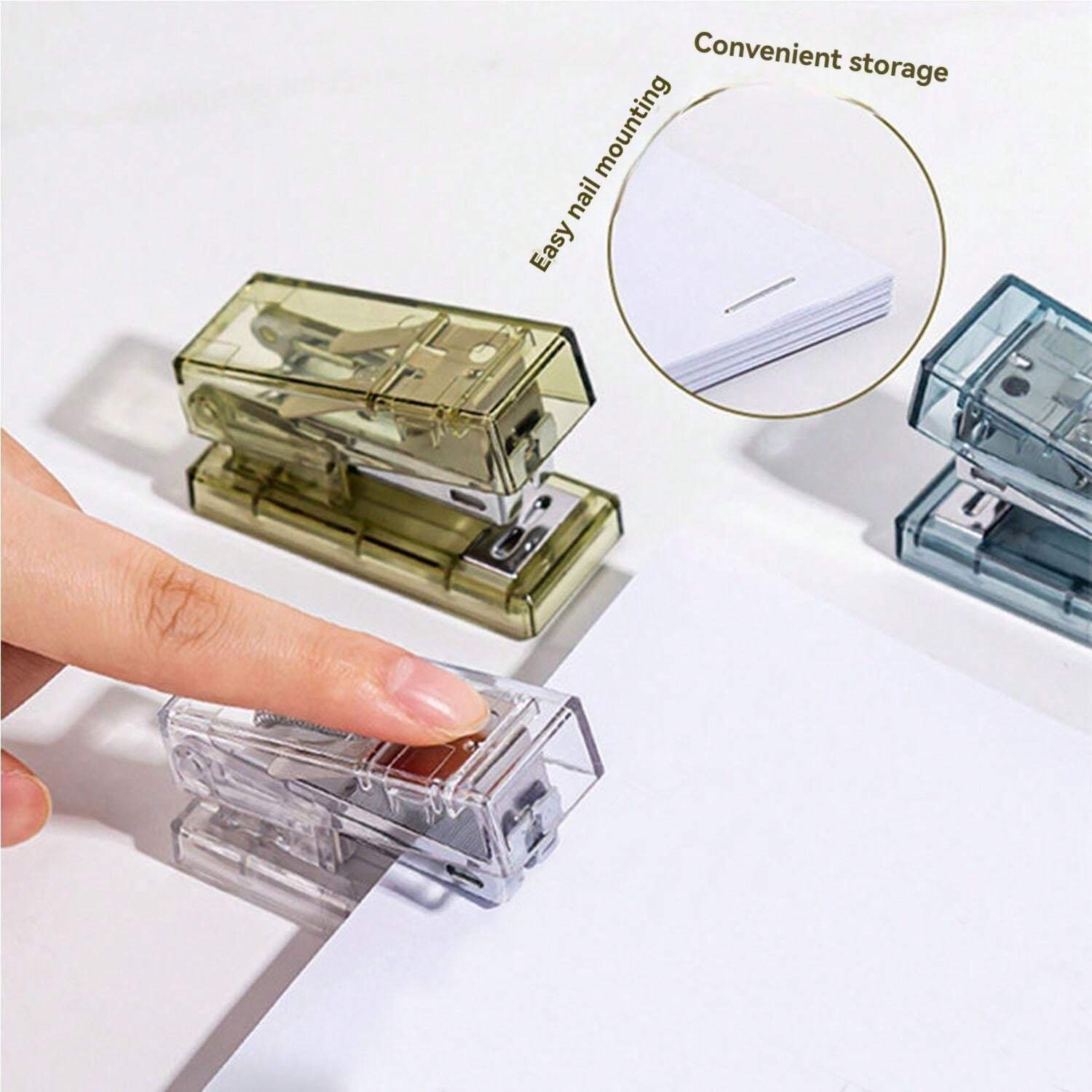 Multi Color Mini Stapler, Office Desktop Stapler With 1000 Standard