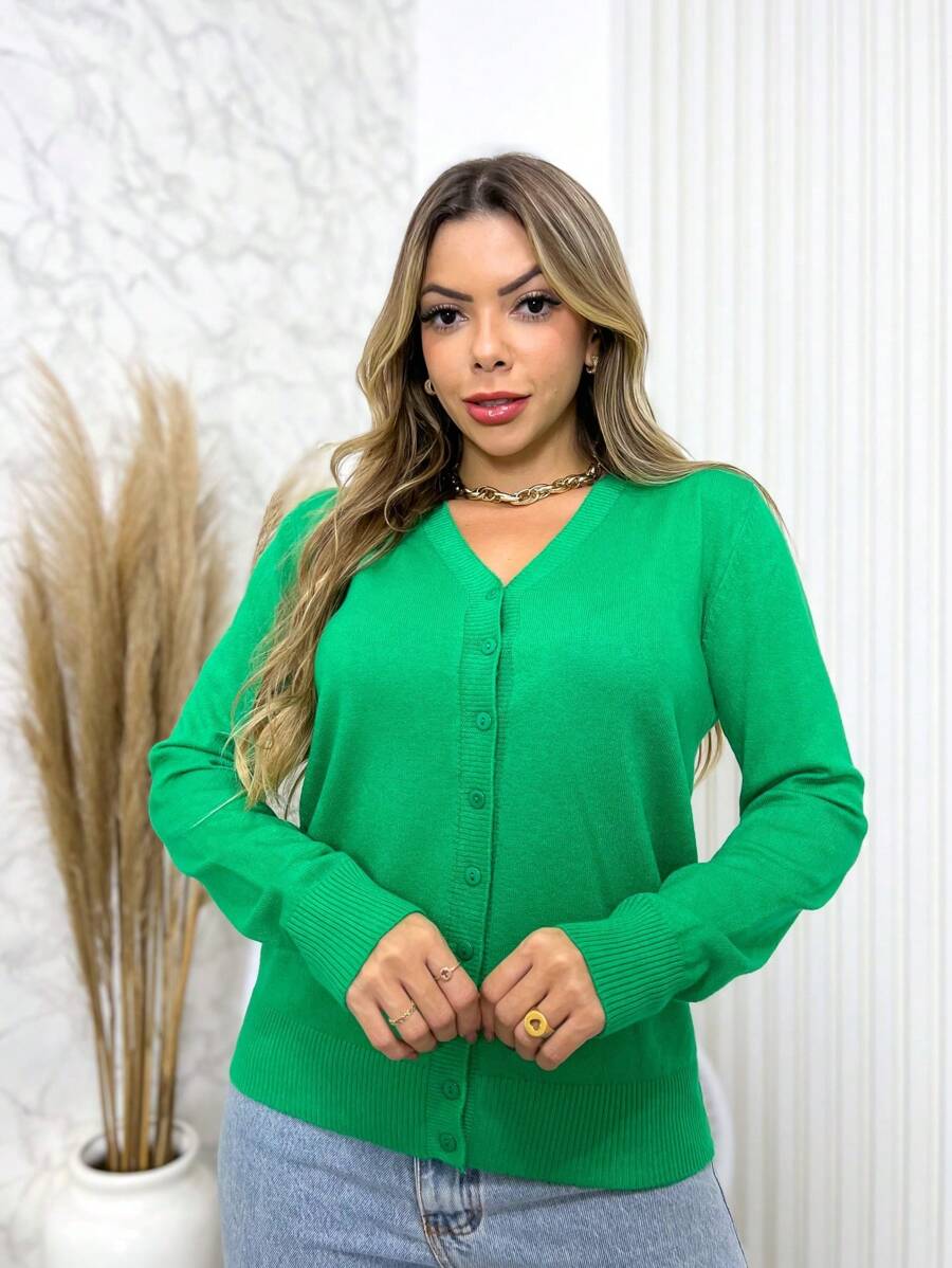 Blusa de inverno Feminina Suéter Modal Cacharrel Gola