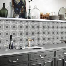 4pcs/Pack Self-Adhesive Thickened Matte PVC Wall & Floor Tiles, Suitable For Peel And Stick, Waterproof, Scratch-Resistant, Oil-Resistant, No Cutting Needed, Applicable For Bathroom, Bedroom, Kitchen And Living Room Decoration, Two Size Options: 20*20cm/30*30cm - Multicolor - View 12