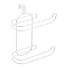 1pc Iron Double-Layer Toilet Paper Holder, Wall Mounted Tissue Roll Storage Rack, Bathroom/Kitchen Over-The-Tank Or Cabinet Hanging Organizer