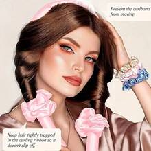 1pc Pink Foam Hair Curler - Heatless Wave Curls For All Hair Types - Pink - View 2