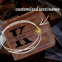 محفظة رجالية شخصية مطبوع عليها الاسم والشعار - بتصميم جلد اصطناعي vintageمناسبة كهدية عيد الميلاد أو الذكرى السنوية أو عيد الأب للصديق - بني فاتح، متعددة الوظائف، متنوعة الاستخدامات، سعة كبيرة، خفيفة الوزن، وظيفية، عملية، متعددة الأغراض، قابلة للطي، ملونة، جميلة، مدببة، طريفة، كاواي، بسيطة، للتنقل، للملابس الرياضية، أساسية، مخصصة، شخصية، فريدة، هدايا مثالية للرجال، هدايا مثالية للنساء، للصديق، للصديقة، للعائلة، للأصدقاء، للمناسبات، للأعياد، للعطلات/السياحة، للأنشطة الخارجية/التنزه/السفر/المشي/الملاعب/الرياضة/تسلق الجبال، للمدرسة، للأعمال/التنقل/العمل/المكتب - بني - مشاهدة 1