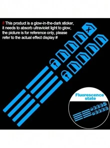 1 conjunto de adesivos luminosos para botões de janela de carro adesivos fluorescentes para carros adesivos autoadesivos de visibilidade noturna adesivos fluorescentes para interruptores de portas e janelas de carro adequados para a maioria dos modelos de carros - Multicolorido - Ver 2