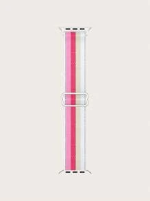 1pc Nylon Watch Band Fit For 38/40/41/42/44/45/49mm Apple Watch SE/Series 9/8/7/6/5/4/3/2/1/Ultra 2, Elastic Rope, Canvas Strap, Rainbow, Bohemian, Leopard Print, Animal Footprint Design