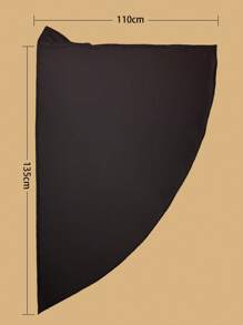 1pc Women's Solid Color Instant Hijab, Prayer Long Khimar, Islamic Comfortable Veil Suitable For Long Robe, Daily Matching - Chin Khimar - View 4