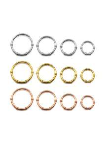 316 Stainless Steel Simple Fashion Nose Ring Earrings Men And Women Body Piercing Jewelry 1pc
