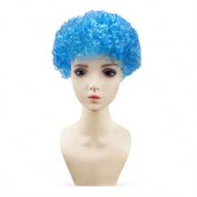 1 pieza Peluca de cabello explosivo y colorido, tocado con estilo de pelo de payaso para Halloween, accesorio de disfraz para fiesta de disfraces, sombrero de pelo rizado y esponjoso, adecuado para eventos escolares, reuniones con amigos, festivales, artículos de fiesta divertidos, accesorio para fotografía
