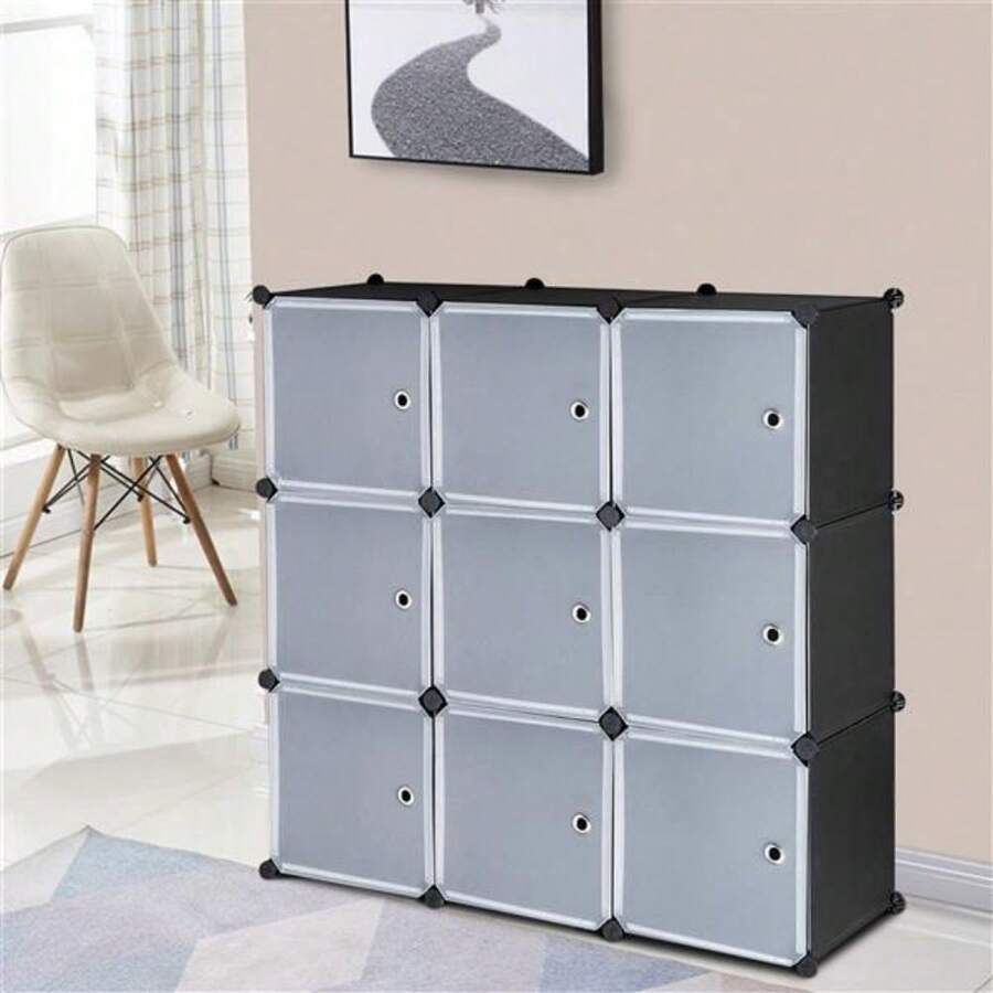 9Cube DIY Plastic Closet Modular Book Shelf Organizer Units