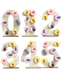 1pc Wooden Number 0-10 Donut Stand Column, Household Donut Rack, Party Donut Placement Stand, Birthday Party DIY Dessert Decor Prop, Paired With Age Numbers, Cake Stand Cake Decorations Cupcake Stand Cake Decor Cake Holder , Babe Shower Decor Home Decor Room Decor Wooden Food Tray, Wedding Decor Wedding Party Supplies Wedding Decorations Wedding Cake Stand, Christmas Decor, 2026 New Year Decor