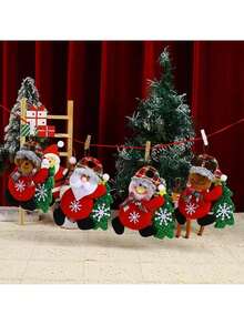 1pc Vải trang trí cây thông Noel Tượng treo đồ trang trí, Cho cây thông Noel, Tiệc Giáng sinh, Bao bì quà tặng, Quà tặng tiệc, Trang trí nhà cửa, Vườn - Nhiều màu - Xem 3