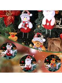 1pc Vải trang trí cây thông Noel Tượng treo đồ trang trí, Cho cây thông Noel, Tiệc Giáng sinh, Bao bì quà tặng, Quà tặng tiệc, Trang trí nhà cửa, Vườn - Nhiều màu - Xem 5