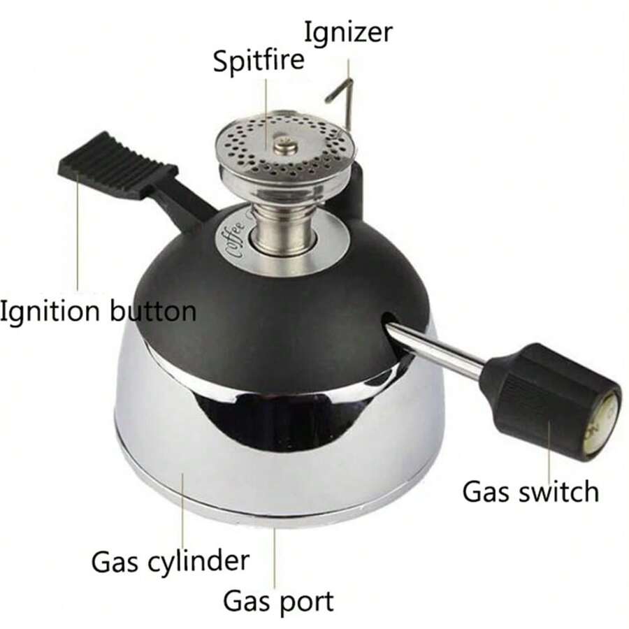 Mini Tabletop Butane Gas Burner with Flame for Siphon Coffee Heater