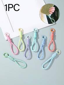 1条可爱撞色手机挂绳编织短钥匙扣，手机吊坠，水杯挂绳，材质舒适，经久耐用不易断裂，适合工作、旅行、通勤、购物、居家使用，可赠送朋友、家人、同事，亦可作为节日礼物或纪念品。 - 彩色 - 查看 1