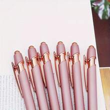 1/2/6/12/24/36pcs Personalized Metal Ballpoint Pens With Stylus Tip - Medium Point Retractable Pens For Adults, Custom Engraved Name Inspirational Message, Ideal For Sketching, Exam, & Office Stationery,School Supplies,For School,For Teacher,For Office,For Boys And Girls - A - View 2