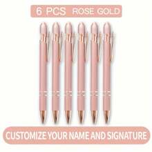 1/2/6/12/24/36pcs Personalized Metal Ballpoint Pens With Stylus Tip - Medium Point Retractable Pens For Adults, Custom Engraved Name Inspirational Message, Ideal For Sketching, Exam, & Office Stationery,School Supplies,For School,For Teacher,For Office,For Boys And Girls - A - View 5
