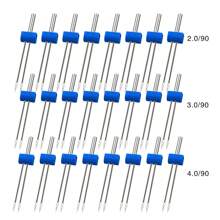 12 Piezas Agujas Dobles para Máquina de Coser, Agujas Dobles Elásticas con Caja de Plástico 2.0/90, 3.0/90, 4.0/90 - Plateado - Ver 4