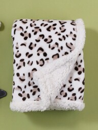 1枚 ベビー用 二重層 幾何学柄 ソフトで快適なフランネル毛布 ベビーカー/バレンタイン ギフト