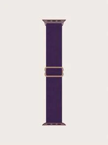 1pc Nylon Watch Band Fit For 38/40/41/42/44/45/49mm Apple Watch SE/Series 9/8/7/6/5/4/3/2/1/Ultra 2, Elastic Rope, Canvas Strap, Rainbow, Bohemian, Leopard Print, Animal Footprint Design