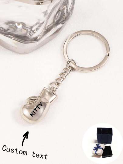 Individuell gestaltbarer Schlüsselanhänger in Form eines Boxhandschuhs mit eingraviertem Namen, Slogan, Datum, geeignet für Geburtstag, Familientreffen, Valentinstag, Eltern-Kind, Paar, Jahrestags-Feier, Geschenk für Mama, Papa, Freund, Freundin, Hund, graviert, Edelstahl, farbig, niedlich, süß, witzig, kawaii, Y2K-Stil, stylisch, unisex, lässig, personalisiert, einzigartig, kundenspezifisch, ideales Geschenk für ihn, ideales Geschenk für sie, sie, Freund, Freundin, Familie, Freunde, Kinder, für Jahrestage, für Geburtstage, für Abschluss, für Einweihung, für Hochzeiten, Taschenanhänger