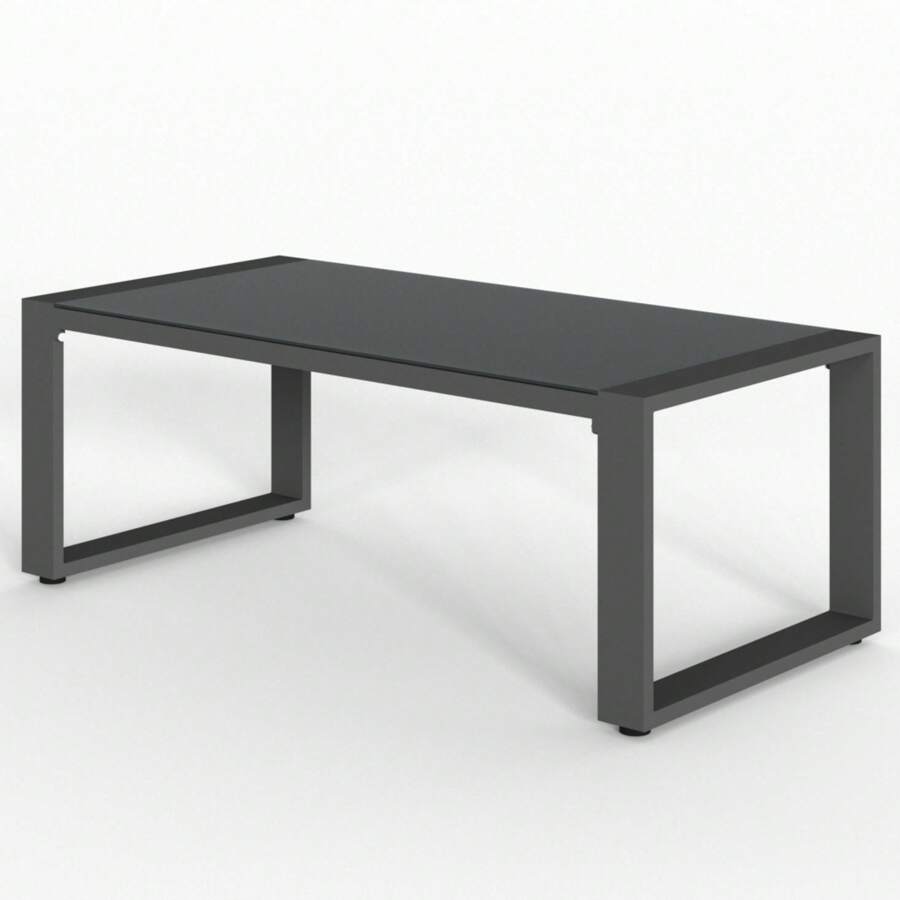 FKZNPJ Coffee Table Powder Coated Aluminum And Glass Lightweight Table