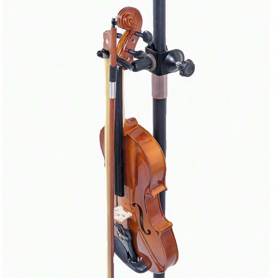 Mic Stand Violin Guitar Hanger,Violin Holder With Bow Hanger, Violin Stand Guitar Hanger Clamp