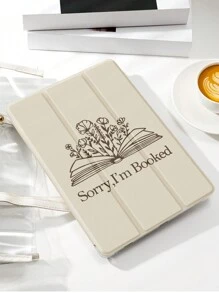 1 件花朵书图案平板电脑保护套，兼容 iPad 10.2 英寸、iPad Pro 11 2021/2020/10th Gen、iPad Mini 4/5/6、Samsung Galaxy Tab A8 10.5 英寸 2022、MatePad 10.4/Tab，带铅笔槽，支持自动睡眠/唤醒 - 彩色 - 查看 4