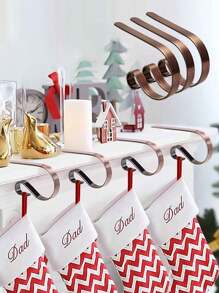 1/3/6 pièces Supports de bas de Noël dorés, crochets de cheminée, supports de décoration d'arbre de Noël antidérapants, convient pour accrocher les décorations de Noël, les bas de Noël de cheminée, les décors de fête