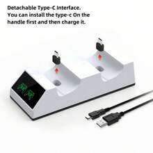 兼容控制器充电站、2 个 USB-C 高速适配器、兼容/超薄控制器游戏手柄充电站 - 彩色 - 查看 13