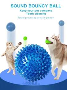 1pc Squeaky Dog Toy Balls (6 Colors) Puppy Chew Toys For Teething, Medium, Large & Small Dogs, Aggressive Chewers