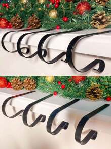 1/3/6 pièces Supports de bas de Noël dorés, crochets de cheminée, supports de décoration d'arbre de Noël antidérapants, convient pour accrocher les décorations de Noël, les bas de Noël de cheminée, les décors de fête
