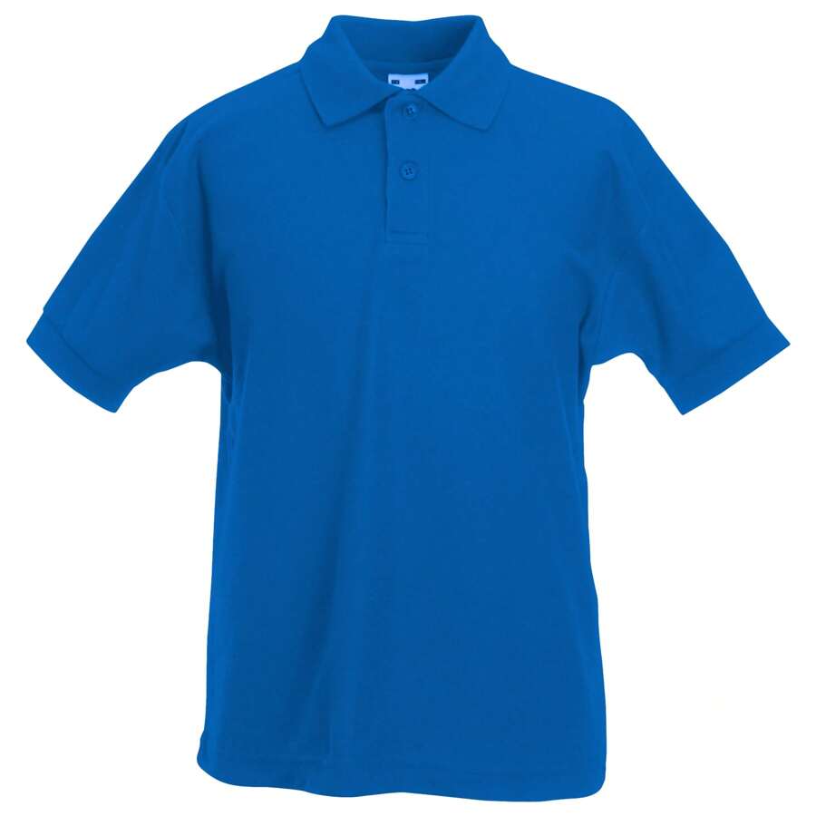 Fruit of the Loom Childrens/Kids Unisex 65/35 Pique Polo Shirt (Pack Of 2) (Royal)