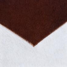 20" X 20" Brown And Ivory Geometric Faux Leather Zippered Pillow