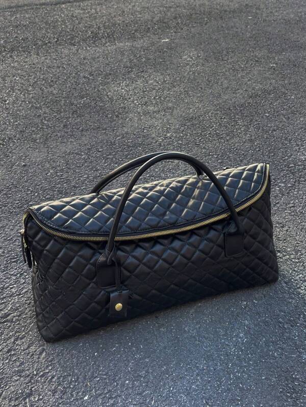 Bolsa de viagem Rhombus, grande capacidade, nova bolsa de ombro, bagagem de embarque, bolsa grande, bolsa de ginástica leve para viagens de curta distância, bolsa de toque sofisticado Sweet And Cool Girl, bolsa versátil para deslocamento diário nas quatro estações