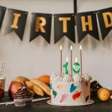 1 Peça Vela 3D com Números Decorados com Strass para Aniversário, Natal