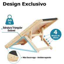 Rampa Pet Cachorro Cães Antiderrapante 4 Níveis Regulável - Marrom - Visão 4