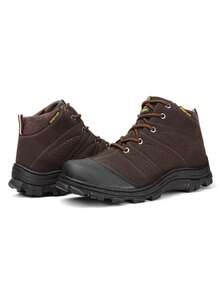 Velvety Nubuck Shoe With Lace-Up Elegance Comfortable - 鏽棕色 - 查看 5