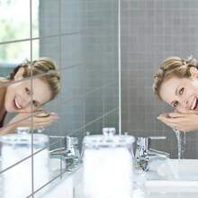 40X Glass Mirror Tiles Wall Sticker Square Self Adhesive Stick On Home Set DIY S - 40PCS - View 8