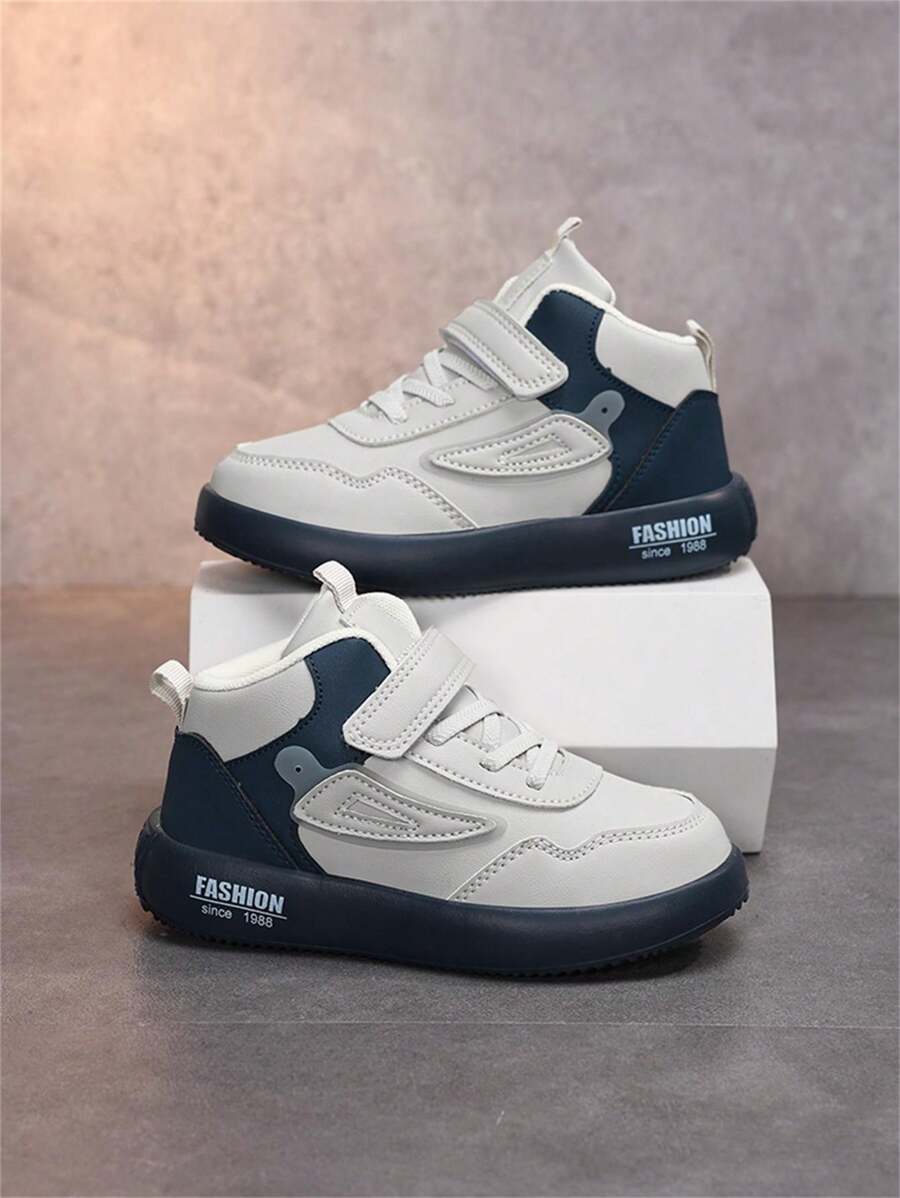 1 đôi giày da thường ngày cho trẻ em, phù hợp mọi mùa, dành cho trẻ lớn. - Xám - Xem 1