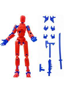 1pc Upgraded 13+ Jointed Posable 3D Printed Mechanical Action Figure, Stress Relief Lucky 13 Doll With Full Body Movement - Multicolor - View 6